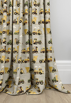 Construction Crew, Tarmac - Made to Measure Curtains